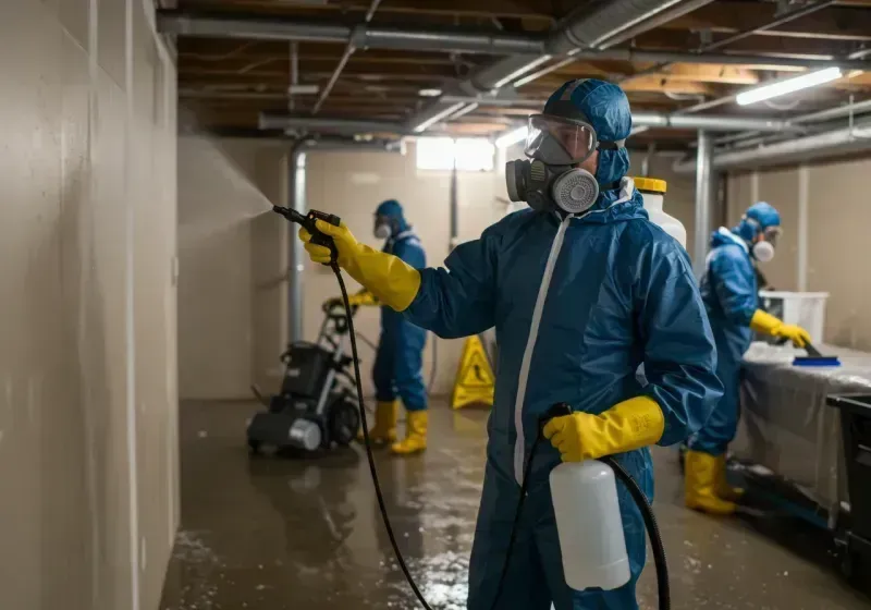 Basement Sanitization and Antimicrobial Treatment process in Rosenberg, TX